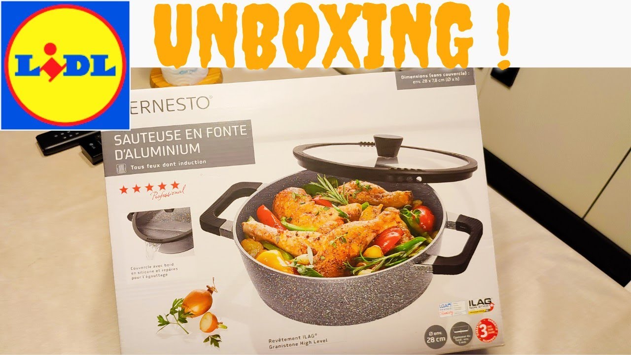 Déballage unboxing Sauteuse en fonte d'aluminium ERNESTO de chez LIDL  #lidl #unboxing #ernesto