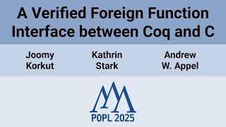 [POPL'25] A Verified Foreign Function Interface Between Coq and C