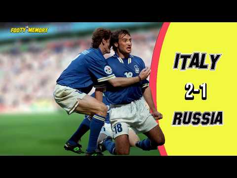 italy vs Russia 2 - 1 Full Highlights Euro 96 HD