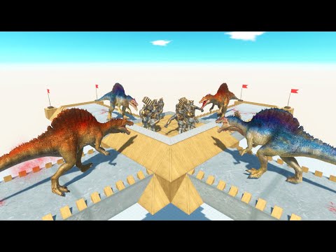 Ghor Hammer VS Every Unit Arena on 4 sides in the sky - Animal Revolt Battle Simulator