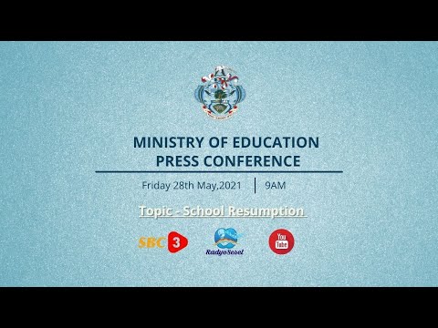 SBC | LIVE  - PRESS CONFERENCE - MINISTRY OF EDUCATION - 28.05.2021