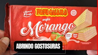 ???? ABRINDO WAFER SABOR MORANGO DA PAPAGUARA ZERO LACTOSE