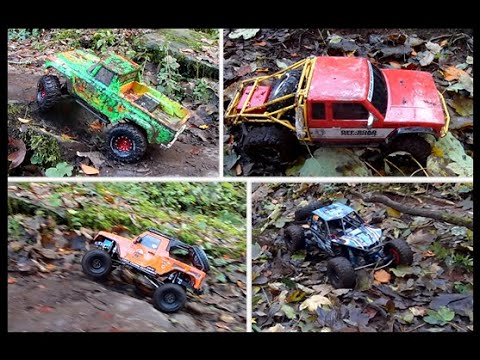 Bristol RC Crawlers, group run along the wooded Frome Valley trails