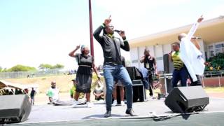 Bethusile Mcinga and Dumi Mkokstad celebrating 105 years with ANC in Mthatha