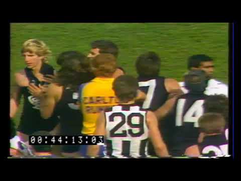 Brian Taylor Pulls David Rhys-Jones' Hair Not Once But Twice - 1985 Round 22 Carlton vs Collingwood