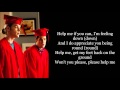 Glee - Help! (Lyrics)