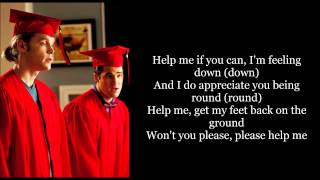 Glee - Help! (Lyrics)