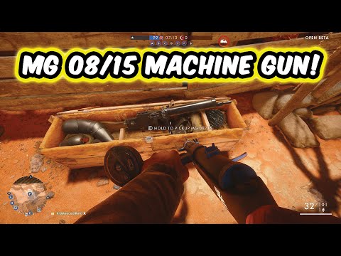 MG 08/15 MACHINE GUN ELITE CLASS BATTLE PICKUP LOCATION! - Battlefield 1