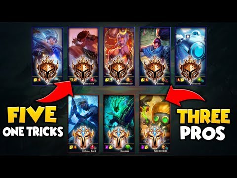 3 PRO PLAYERS VS. 5 BRONZE ONE-TRICKS FT. BUNNYFUFUU (THEY ACTUALLY OUTPLAY US) - League of Legends