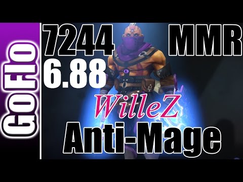 Anti Mage 6.88 7422MMR Willez Dota 2 Pro Gameplay