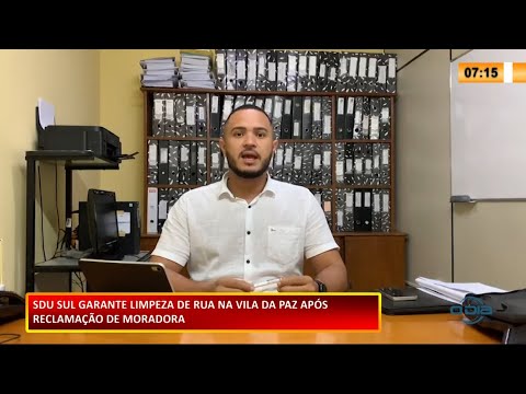 SDU SUL garante limpeza de rua na Vila da Paz após reclamação de moradora 12 01 2021