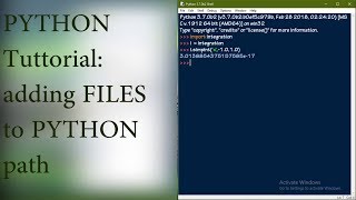 How to ADD FOLDERS to PYTHON PATH - Calling modules from anywhere in your PC - IMPORT ERROR - SOLVED