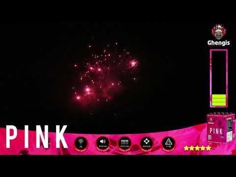GH15 55a   Pink Gender Reveal 25 shot fireworks