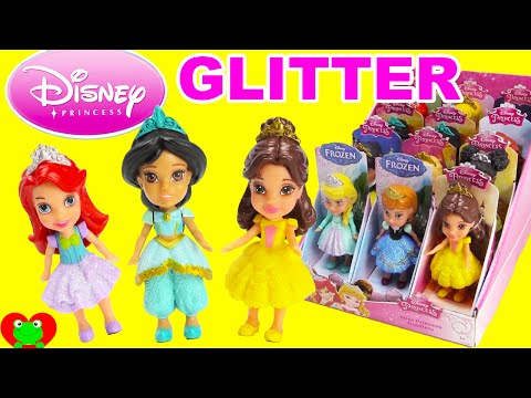 Disney Princess Mini Toddler Dolls with Glitter Video
