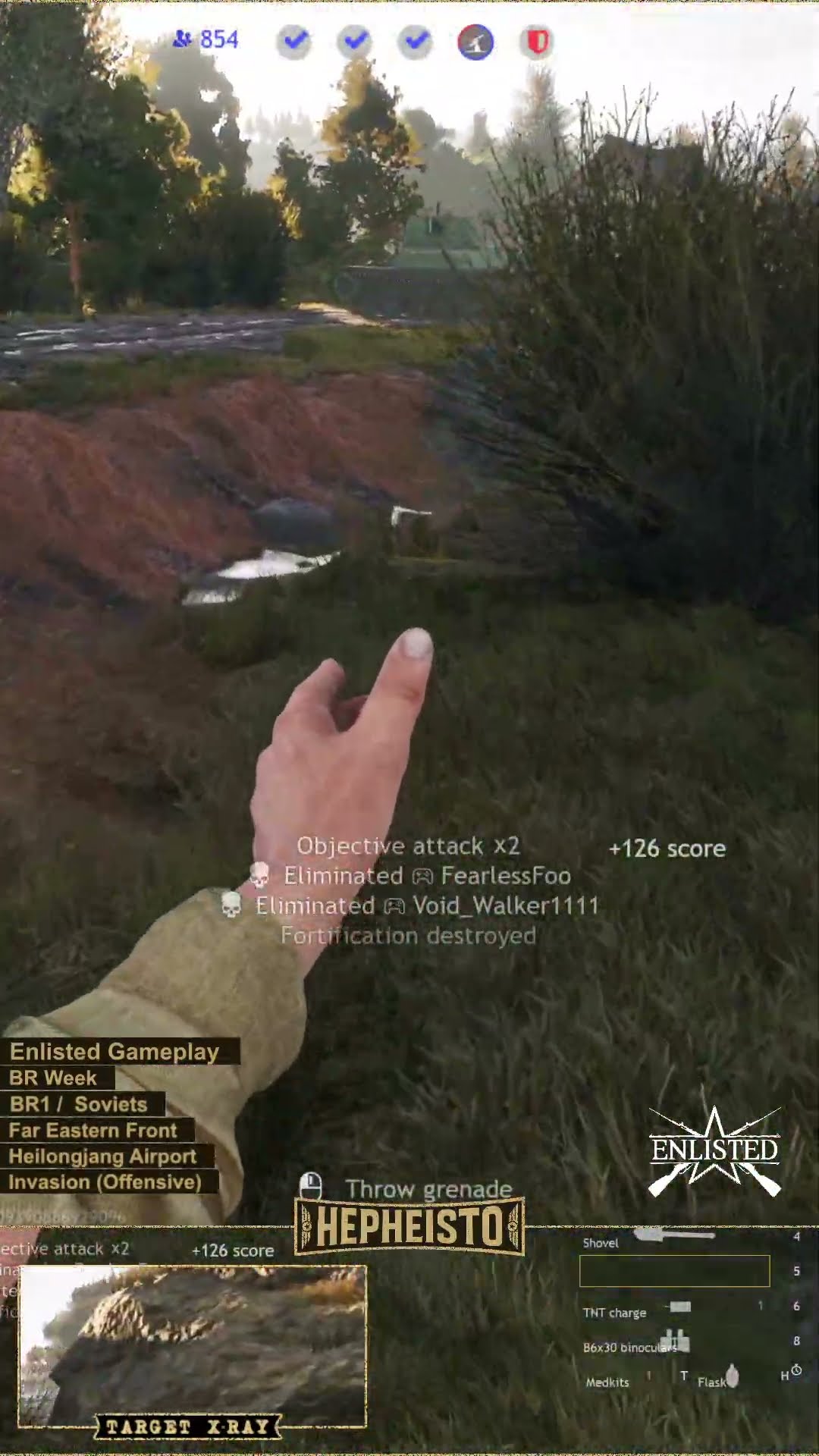 Engineer eliminates Tank Ta-Se with Explosion Pack