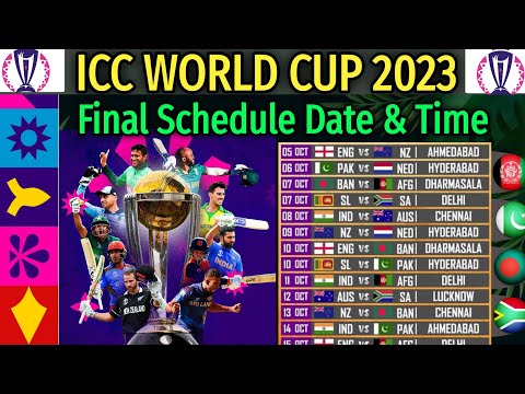ICC World Cup 2023 | All Matches Full Fixtures | World Cup 2023 All Matches Schedule | WC2023