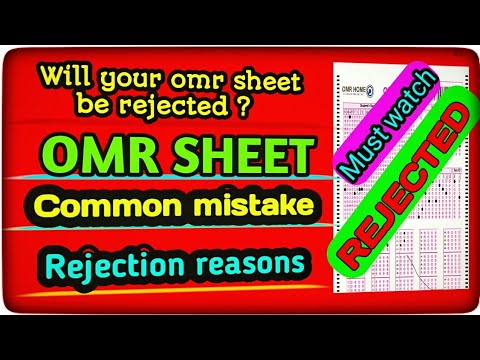 Omr sheet rejection reasons and common mistakes in hindi