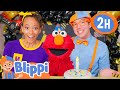 Blippi And Meekah Host A Surprise Birthday Party For Elmo 2 HOURS OF BLIPPI TOYS