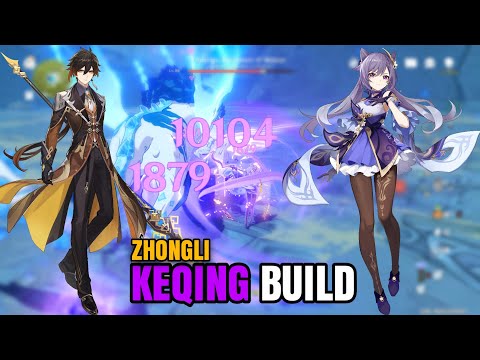 Keqing and Zhongli Best Combo vs All Boss (Keqing DPS Build)