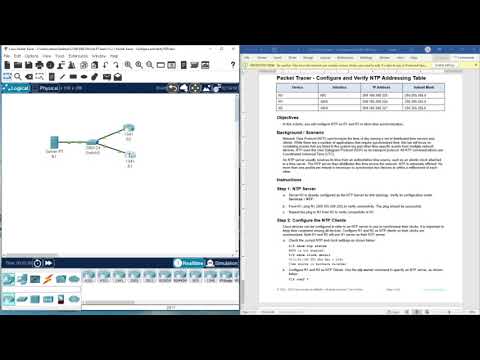 (CCNP ENCOR v8) 15.2.1 Packet Tracer - Configure and Verify NTP