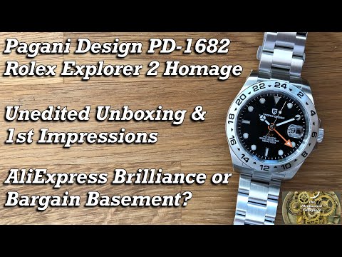 Another Rolex Homage by Pagani Design! The PD-1682 GMT Explorer 2 from AliExpress. Unedited Unboxing