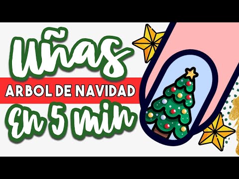 ¡SUPER RAPIDAS! · UÑAS ARBOL DE NAVIDAD EN 5 MINUTOS
