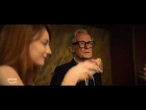 Trailer still: a glance between Emma and Dave in a taxi as the score tap-taps underneath