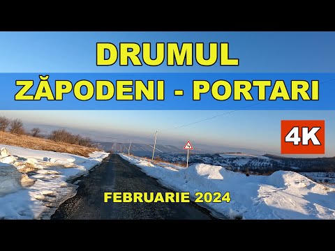 Drumul Zapodeni - Portari febr 2024 video 4K