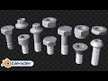 Create Nuts and Bolts with Blender's Bolt Addon