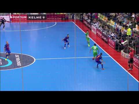 Gol de Dani Saldise (2-2) FC Barcelona Lassa - Magna Gurpea. Copa España. Cuartos