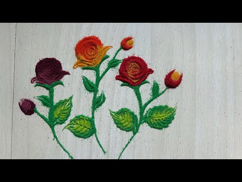 Beautiful flower rangolis