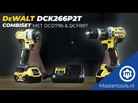 DeWALT DCK266P2T ACCU COMBISET DCD796 + DCF887 | Mastertools.nl