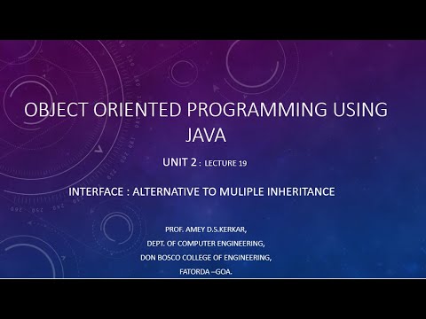 Unit2 Lecture 19 Interfaces In Java