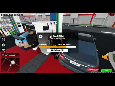 filling up my mercedes E63 in Car Driving Indonesia I Roblox