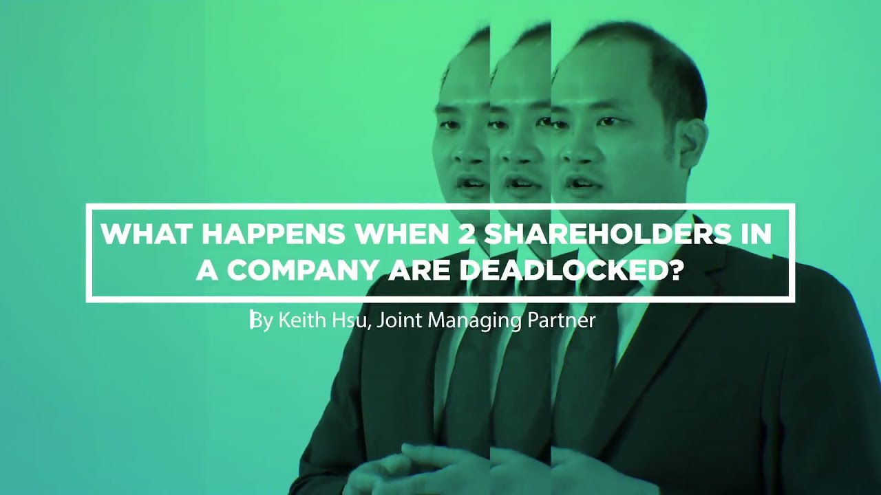 What happens when 2 shareholders in a company are deadlocked