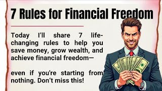 7 Life-Changing 💯 Financial Habits That  Will Set You Free Forever 💫🔥||  Improve Your English