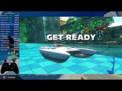 Sonic & All-Stars Racing Transformed - All Cups Glitchless Speedrun - 58:12.66 (IGT)