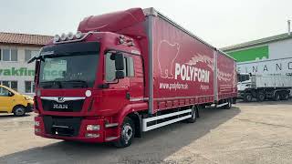 Camion rideaux coulissants MAN TGL 12.250  VIN 554+278 new tacho + remorque rideaux coulissants | Image 4 - Autoline