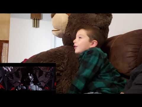 My son's reaction to the Star Wars trench run!