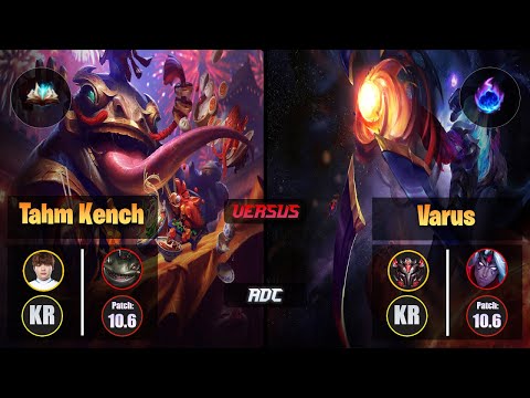 Beryl TAHM KENCH (ADC) [Unsealed Spellbook] VS VARUS - Grandmaster KR Patch 10.6