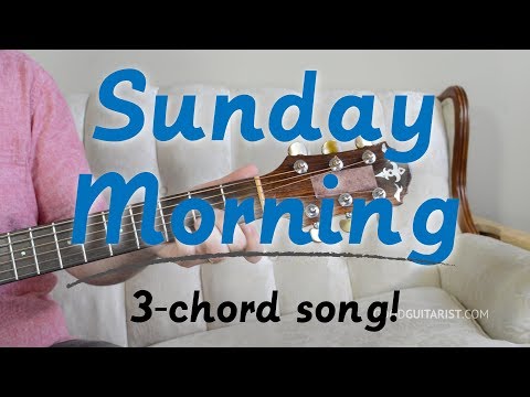 "Sunday Morning" Guitar Lesson + Tutorial | Easy 3-Chord Song by Maroon 5