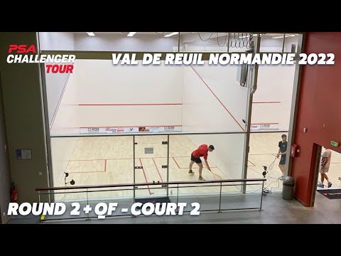 Live Squash: Val de Reuil Normandie 2022 - Rd 2 + QF - Court 2