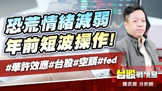 恐荒情緒減弱、年前短波操作!#華許效應#台股#空頭#fed｜小武哥投資事務所｜陳武傑 (圖)