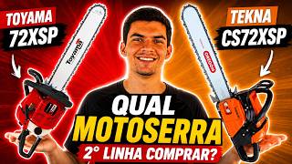 Motosserra Toyama TCS72XP vs Motosserra Tekna CS72xs | Comparativo das mais Compradas 2º Linha