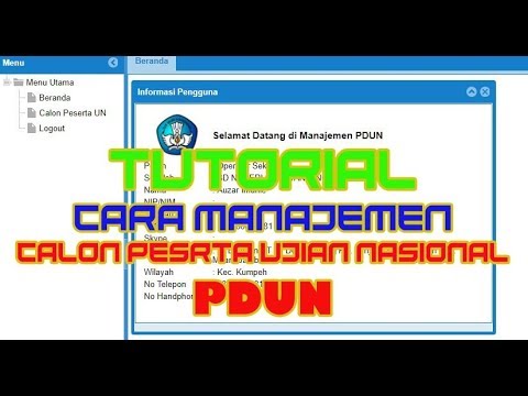 Tutorial Manajemen PDUN