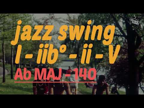 [BackingTrack] Jazz Swing Chord Progression I-IIb°-ii-V  Ab major- bpm140