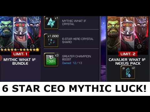 6 Star Mythic Crystal DEO!!! Unexpected HYPE?! Cavalier Nexus Crystals - Marvel Contest of Champions