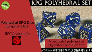 RPG Accessories | Egyptian Polyhedral Dice Set (Kickstarter)