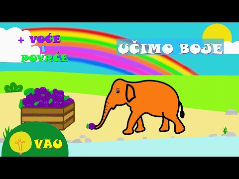 GLADNI SLONIĆ - VOĆE I POVRĆE / 🌈 UČIMO BOJE - O VAU