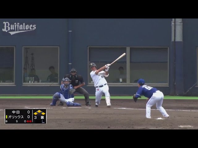 【ファーム】バファローズ・頓宮 走者一掃の先制タイムリー2ベースヒット‼ 2019/6/18 B-D(ファーム)